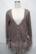axes femme / チュールフリルカーディガン  ベージュ S-25-06-06-029-AX-TO-HR-ZS