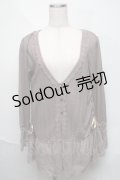 axes femme / チュールフリルカーディガン  ベージュ S-25-06-06-029-AX-TO-HR-ZS