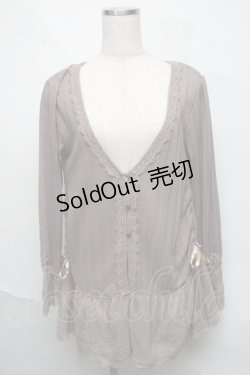 画像1: axes femme / チュールフリルカーディガン  ベージュ S-25-06-06-029-AX-TO-HR-ZS