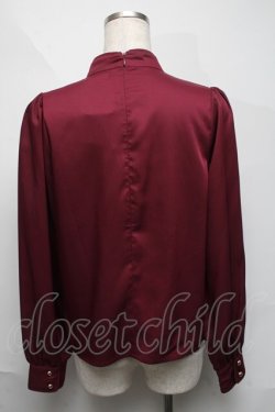画像2: Amavel / Oriental Arabesqueマオカラーブラウス  エンジ S-25-06-06-030-CA-BL-HR-ZS