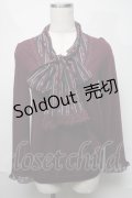 axes femme / ボウタイプルオーバー  パープル S-25-06-06-031-AX-TO-HR-ZS