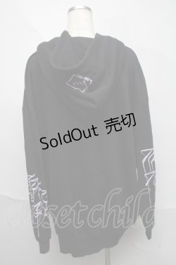 画像2: TRAVAS TOKYO / Furry bear half zip high neck hoodie　パーカー  黒ｘ紫 S-25-06-06-039-PU-TO-HR-ZS
