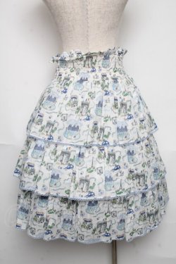 画像2: Jane Marple / Liberty Bonjourスカート  白ｘ青 S-25-06-07-042-JM-SK-AS-ZS
