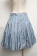 画像2: Jane Marple / Ribbon jacquard stripe 2Faceスカート  ブルーグレイ S-25-06-07-043-JM-SK-HR-ZS (2)