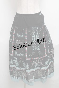 画像1: LOLITA / プリントスカート  黒 S-25-06-07-047-LO-BL-AS-ZS