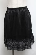 MARBLE / ラメフリルペチコート  黒 S-25-06-07-048-GO-SK-HR-ZS