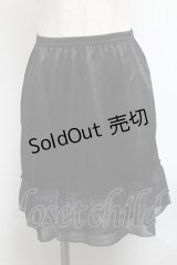 MARBLE / ラメフリルペチコート  黒 S-25-06-07-048-GO-SK-HR-ZS