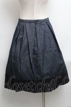 画像2: LOLITA / 裾レースデニムスカート  ブルー S-25-06-07-051-LO-SK-AS-ZS