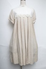 画像1: SERAPHIM / リネンのテレーズワンピース  ベージュ S-25-06-07-007-LO-OP-AS-ZT440 (1)