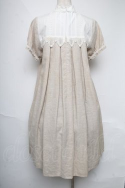 画像2: SERAPHIM / リネンのテレーズワンピース  ベージュ S-25-06-07-007-LO-OP-AS-ZS