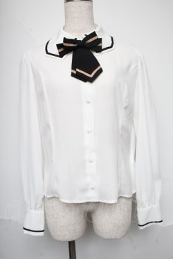 画像1: Innocent World White / リボンタイ付きブラウス  白 S-25-06-07-009-IW-BL-AS-ZS