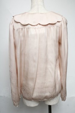 画像2: an another angelus / 襟刺繍サテンブラウス  ベージュ S-25-06-07-010-CA-TO-HR-ZS
