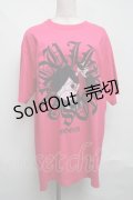 QOOZA / QOOZA×地元最高コラボ/●ちゃんTシャツ  ピンク S-25-06-07-015-GO-TO-AS-ZS
