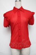 Jean Paul GAULTIER / パワーネット襟付きトップス 40 赤 S-25-06-07-017-GO-TO-AS-ZS