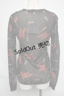 画像2: HYSTERIC GLAMOUR / リップラメカーディガン  黒 S-25-06-07-020-PU-SK-HR-ZS