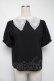 画像1: Swankiss / レース襟トップス  黒ｘ白 S-25-06-07-022-CA-TO-HR-ZS (1)