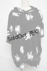monomania / よだれベアーパーカー  黒 S-25-06-07-023-PU-TO-AS-ZS
