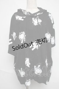 monomania / よだれベアーパーカー  黒 S-25-06-07-023-PU-TO-AS-ZS