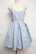 lilLilly / バックリボンデニムワンピース  サックス S-25-06-07-037-LO-OP-AS-ZS