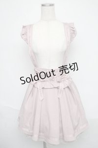 LIZ LISA / メッセージリボンサスペンダー付きスカート  ピンク S-25-06-09-058-LO-SK-AS-ZS