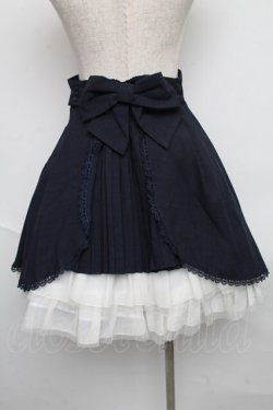 画像2: Secret Honey / 裾フリルスカート  紺 S-25-06-09-062-CA-SK-AS-ZS