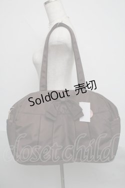 画像1: m petit by misako / AMリボンヅカイボストンバッグ  ブラウン S-25-06-09-1001-LO-BG-HR-ZS