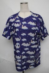 Nile Perch / 夜空プリントTシャツ  紫 S-25-06-09-1030-LO-TO-AS-ZS