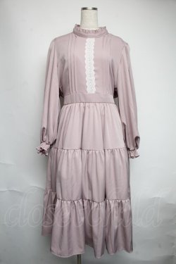画像1: m petit by misako / AOK＊レースティアードワンピース  ピンク S-25-06-09-1038-LO-OP-HR-ZS