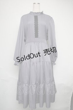画像1: m petit by misako / AOK＊レースティアードワンピース  グレー S-25-06-09-1039-LO-OP-HR-ZS