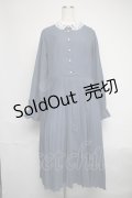 m petit by misako / AM*レースエリプリーツワンピース  ブルー S-25-06-09-1040-LO-OP-HR-ZS