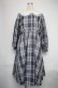 画像1: m petit by misako / シナモンチェックフレアワンピース 4L ブルー S-25-06-09-1041-LO-OP-HR-ZS (1)