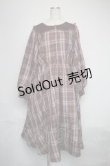 m petit by misako / マイメロチェックフレアワンピース  ピンクｘブラウン S-25-06-09-1042-LO-OP-HR-ZS