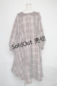 m petit by misako / マイメロチェックフレアワンピース  ピンクｘブラウン S-25-06-09-1042-LO-OP-HR-ZS