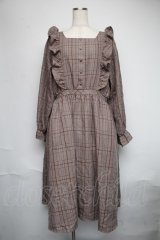 m petit by misako / チェックワンピース LL ブラウン S-25-06-09-1043-LO-OP-HR-ZS