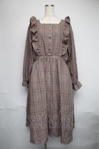 m petit by misako / チェックワンピース LL ブラウン S-25-06-09-1043-LO-OP-HR-ZS