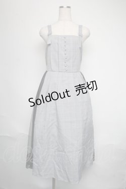 画像1: axes femme / サイドプリーツ切替ジャンスカ  黒ｘ白 S-25-06-09-1050-AX-OP-AS-ZS