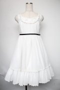 Angelic Pretty / Pure Lady ジャンパースカート  白 S-25-06-09-1052-AP-OP-HR-ZS
