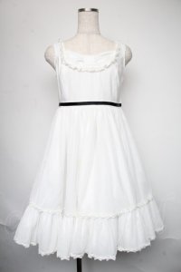 Angelic Pretty / Pure Lady ジャンパースカート  白 S-25-06-09-1052-AP-OP-HR-ZS