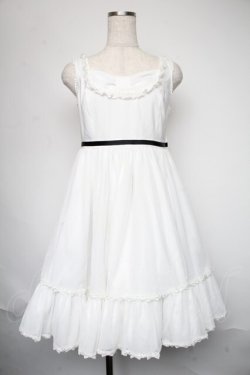 画像1: Angelic Pretty / Pure Lady ジャンパースカート  白 S-25-06-09-1052-AP-OP-HR-ZS