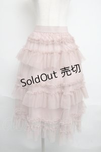 LOLITA / レースティアードスカート 3L ピンク S-25-06-09-1057-LO-SK-HR-ZS