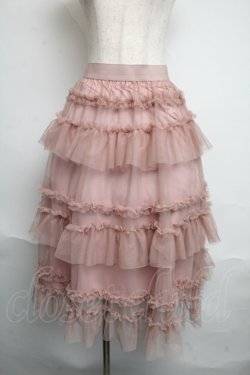 画像1: LOLITA / レースティアードスカート 3L ピンク S-25-06-09-1057-LO-SK-HR-ZS