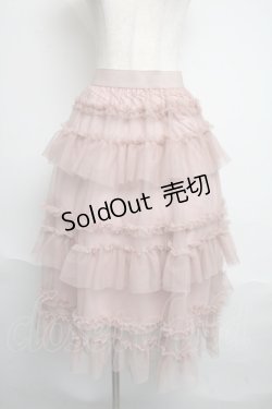 画像1: LOLITA / レースティアードスカート 3L ピンク S-25-06-09-1057-LO-SK-HR-ZS