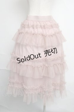 画像2: LOLITA / レースティアードスカート 3L ピンク S-25-06-09-1057-LO-SK-HR-ZS