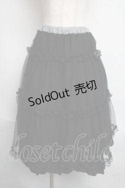 画像1: m petit by misako / NINA'Sギャザースカート  黒 S-25-06-09-1059-LO-SK-HR-ZS