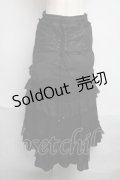Qutie Frash / 蜘蛛の巣レース切替コルセットロングスカート  黒 S-25-06-09-1060-QU-SK-HR-ZS