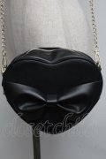 m petit by misako / ハートリボンショルダーバッグ  黒 S-25-06-09-1011-LO-BG-HR-ZS
