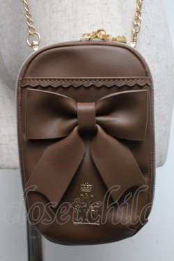画像1: m petit by misako / NINA′Sスマホショルダーバッグ  ブラウン S-25-06-09-1012-LO-BG-HR-ZS