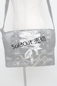 SEX POT ReVeNGe / レースアップショルダーバッグ  黒 S-25-06-09-1015-SP-BG-HR-ZS