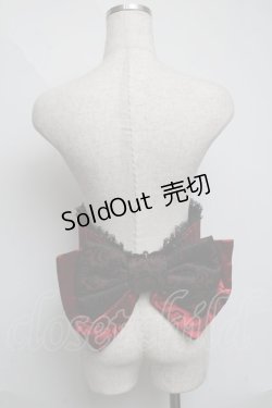 画像2: Qutie Frash / リボン帯コルセット  赤ｘ黒 S-25-06-09-1017-QU-ZA-HR-ZS
