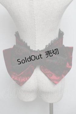 画像3: Qutie Frash / リボン帯コルセット  赤ｘ黒 S-25-06-09-1017-QU-ZA-HR-ZS